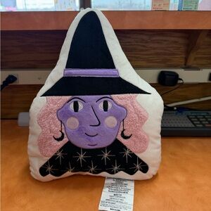 Target Witch Face Pillow - Pink and Black and Purple